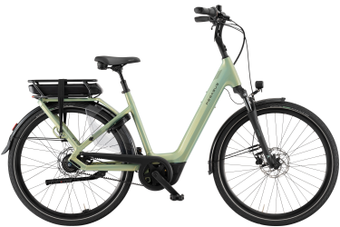 PEGASUS Siena E8F Belt dames lage instap groen Elektrische fietsen Volwassen fiets 45 cm