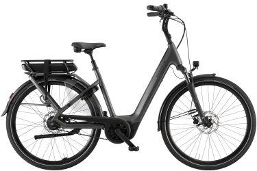 PEGASUS Siena E8F Belt dames lage instap zilver Elektrische fietsen Volwassen fiets 45 cm