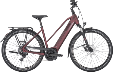 PEGASUS SOLERO EVO 9 dames sportief donkerrood Elektrische fietsen damesfiets 45 cm