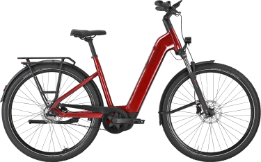 PEGASUS PREMIO EVO 5F Belt dames lage instap rood Elektrische fietsen damesfiets 45 cm